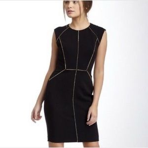 Rebecca Taylor zipper detailing sheath dress